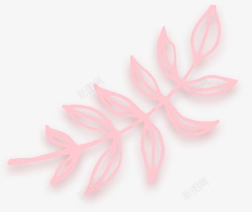 粉色素材镂空树叶png免抠素材_88icon https://88icon.com 粉色素材 粉色树叶 卡通树叶 粉色镂空手绘