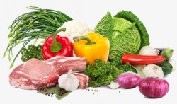 肉类和蔬菜素材