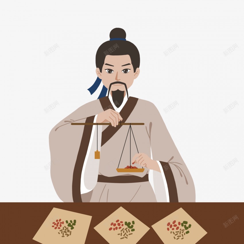 中医中药古风养生插画png免抠素材_88icon https://88icon.com 中医 古风 插画 中药 人物