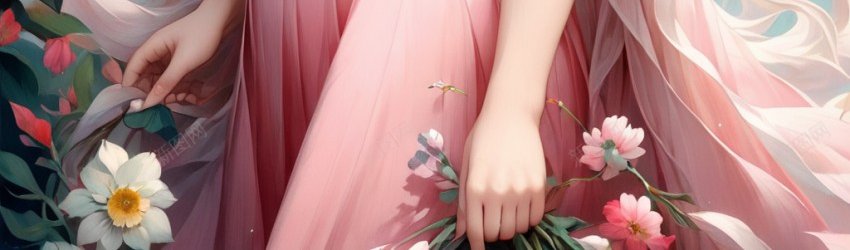 一个穿着裙子的美丽女孩png_88icon https://88icon.com AI 二次元 原创海报 海报 美丽女孩 花朵 鲜花
