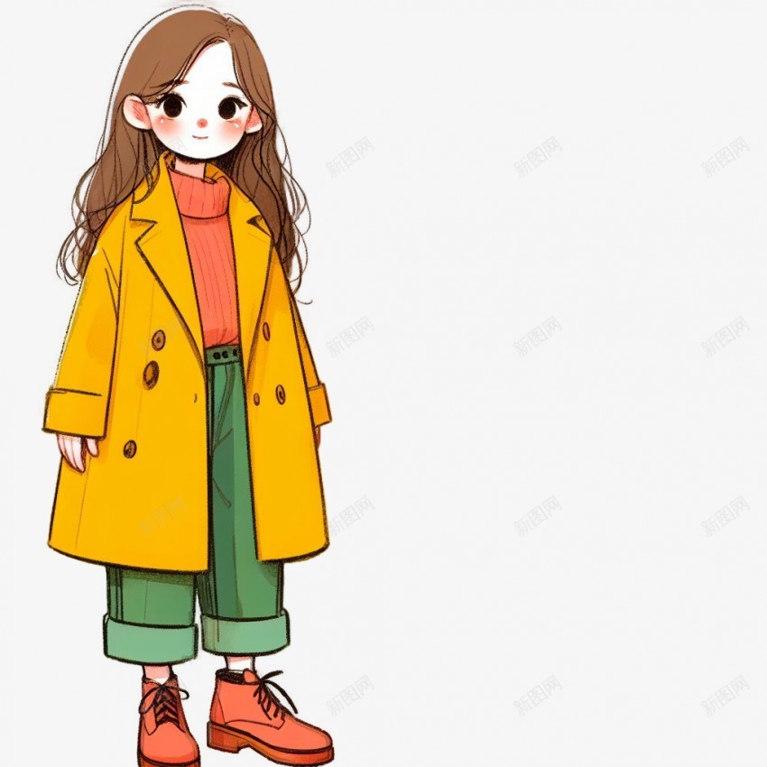 简约插画女孩png免抠素材_88icon https://88icon.com 简约 插画 女孩