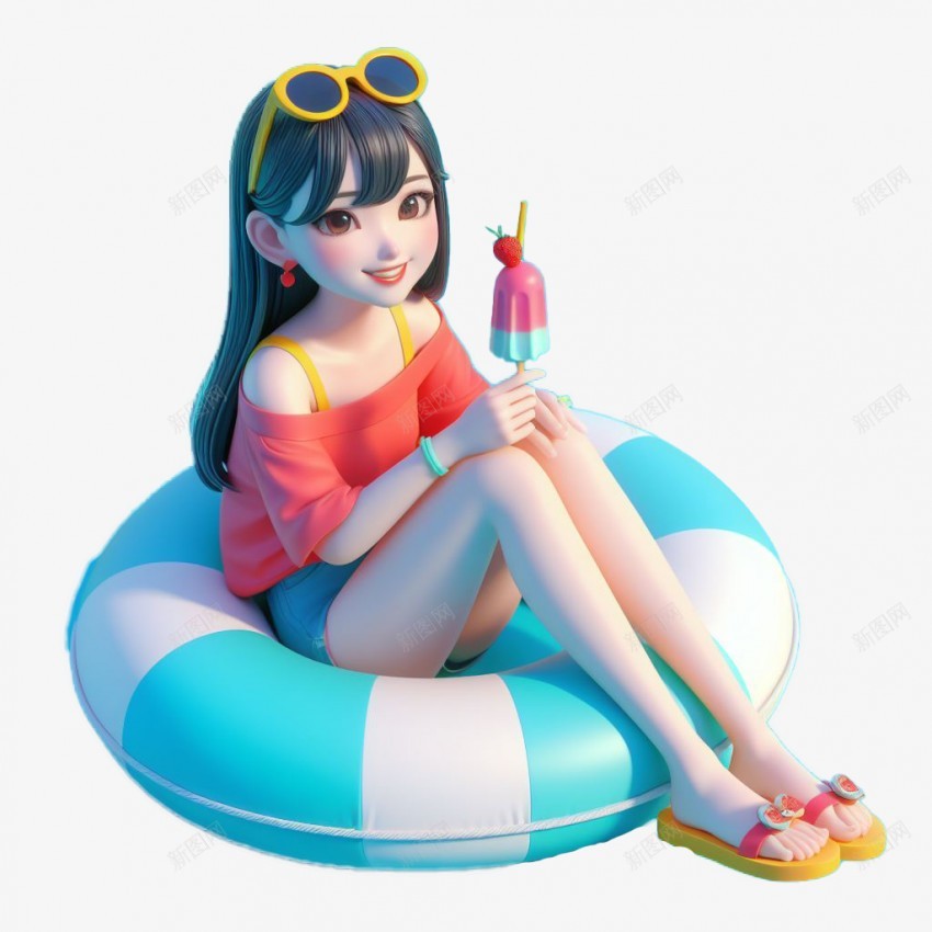 夏季手拿冰淇淋的女孩png免抠素材_88icon https://88icon.com 夏季 手拿 冰淇淋 女孩 夏日