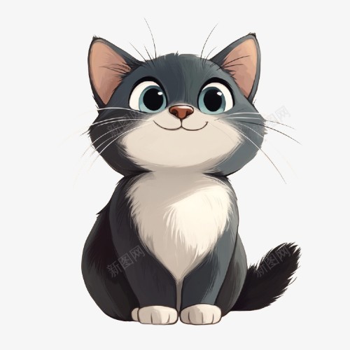 猫png免抠素材_88icon https://88icon.com 猫 卡通猫 可爱小猫 坐着的猫 呆萌猫