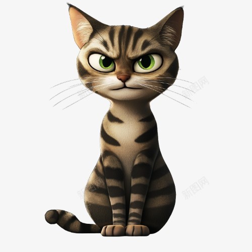 黑花猫png免抠素材_88icon https://88icon.com 猫 卡通猫 可爱 生气 小猫 瞪眼猫