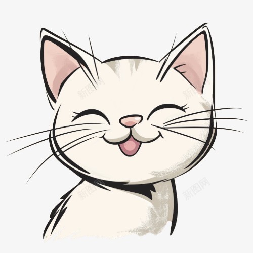 快乐猫png免抠素材_88icon https://88icon.com 手绘猫 卡通猫 可爱小猫猫 微笑 萌萌哒