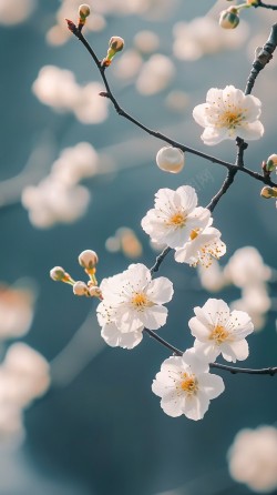 梨花花骨朵梨花高清图片