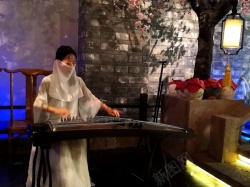 弹古筝的美女面纱美女弹古筝高清图片