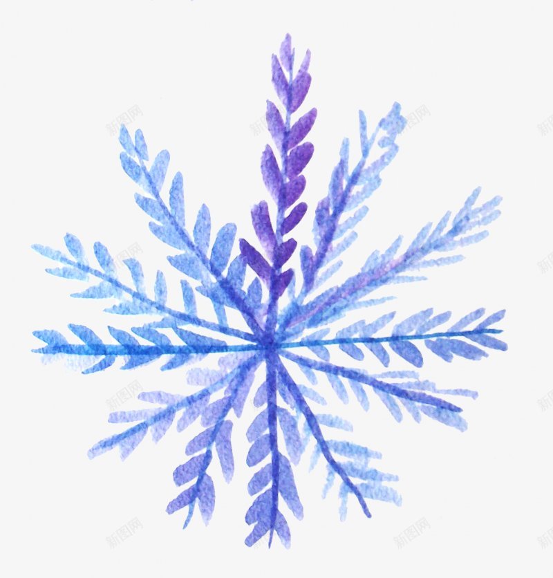 右上角放大大图handpaintedelemepng免抠素材_88icon https://88icon.com Snowflakes Watercolor elements painted 免扣设计精选集锦