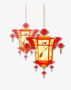 年货节春节新年过年传统中国风喜庆透明灯笼中国风和风素材