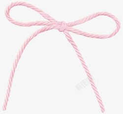 漂亮的粉色绳子蝴蝶结装饰图素材