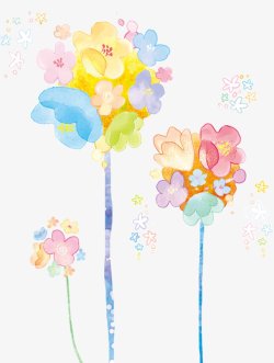 手绘水彩漂亮的花朵花卉装饰素材
