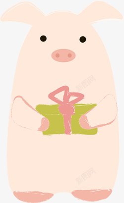 可爱的哺乳动物小猪插图素材