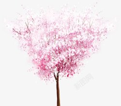 樱花树桃花树大全卡通手绘浪漫花手绘素材