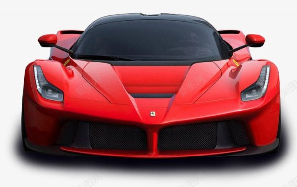 红色正面法拉利赛车透明图层超跑车模汽车图标图标