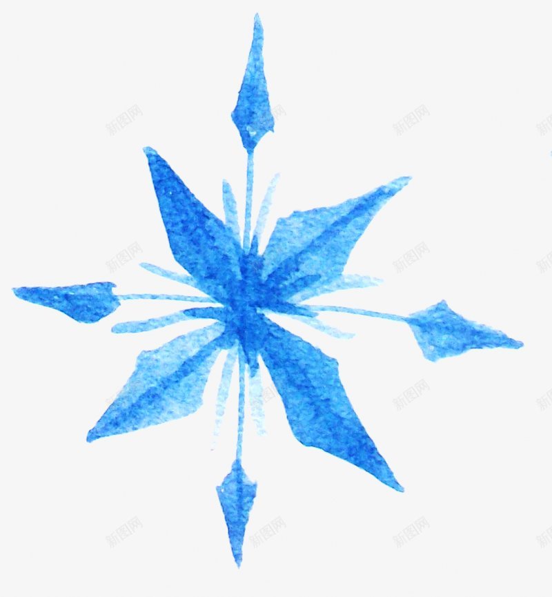 右上角放大大图handpaintedelemepng免抠素材_88icon https://88icon.com Snowflakes Watercolor elements painted 免扣设计精选集锦