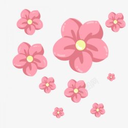 海报装饰元素海报漂浮物花朵红色花朵粉色素材