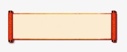国朝文本框中国风金黄卷轴高清图片