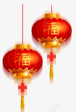 新年灯笼红火福中国结春节喜庆透明圣诞元旦春节圣诞元图标图标