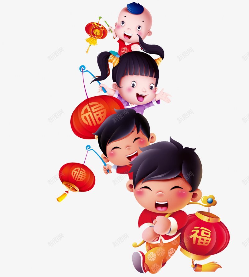 新年福娃福娃灯笼卡通喜庆小孩春节喜庆团圆打灯笼png免抠素材_88icon https://88icon.com 卡通 喜庆 小孩 微信公众号渔舟爱设计 新年福娃矢量 灯笼 福娃 透明