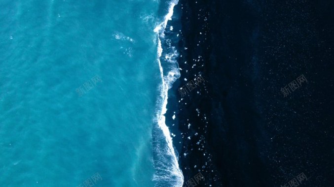 夏日小清新海边沙滩海水海底黑色炫彩格子酷炫科技草地背景