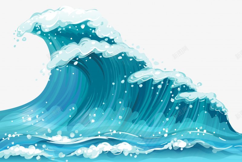 手绘大海海波海浪海景插画png免抠素材_88icon https://88icon.com 大海  大海纹理 水浪 飞溅浪花 水滴 水珠 巨浪 波浪 浩瀚大海 浪花 海景 海洋 海浪 插画