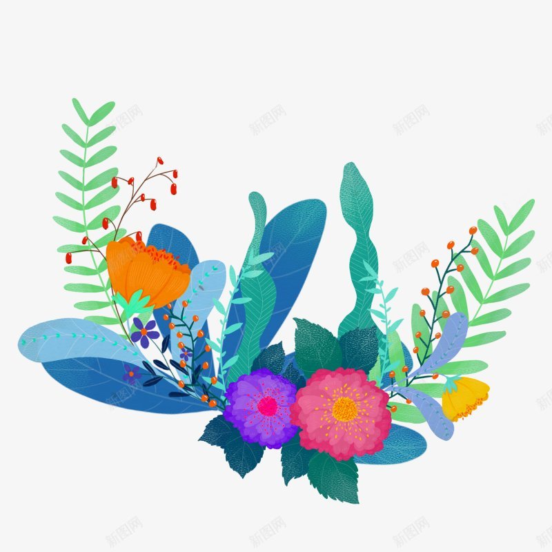 手绘植物插画PNS透明底png免抠素材_88icon https://88icon.com PNS透明底 手绘植物 插画