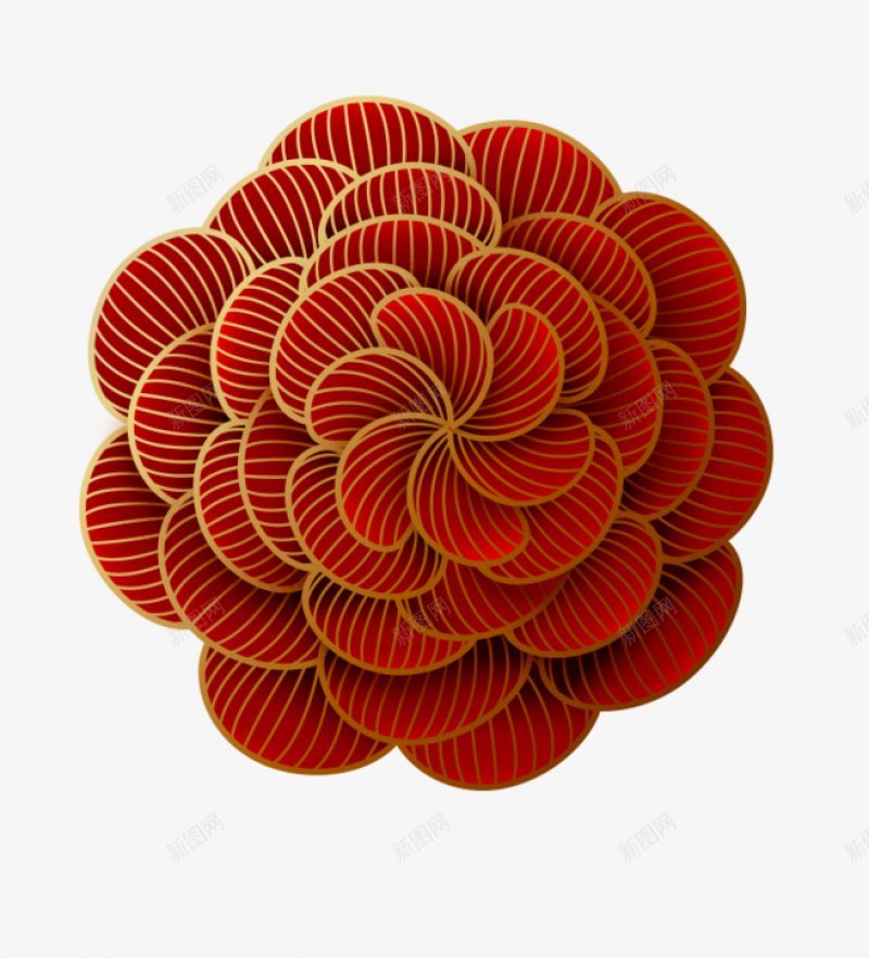 手绘复古剪纸风中国风新年透明png免抠素材_88icon https://88icon.com 透明