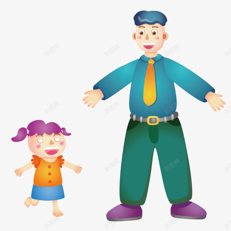 父女父亲节父爱父亲与女孩童年小女孩感恩插画卡通手绘png免抠素材_88icon https://88icon.com 卡通 小女孩 感恩 手绘 插画 父亲与女孩 父亲节 父女 父爱 童年