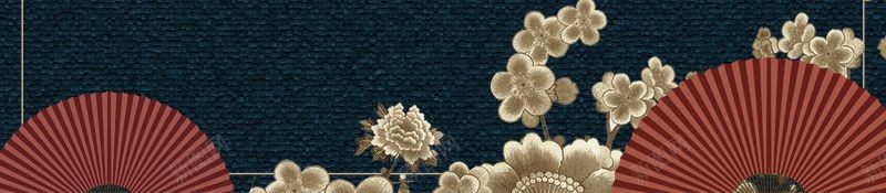 国潮风仙鹤祥云花纹线条中国风日系风古典PSD模板海jpg设计背景_88icon https://88icon.com 中式