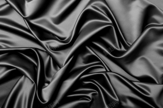 黑色丝绸质感布料背景图背景背景