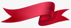 红色丝带飘带标题栏标题框装饰素材