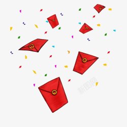 漂浮的红包元素素材