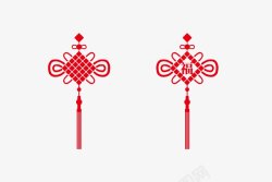 中国风中国结新年红色装饰品素材