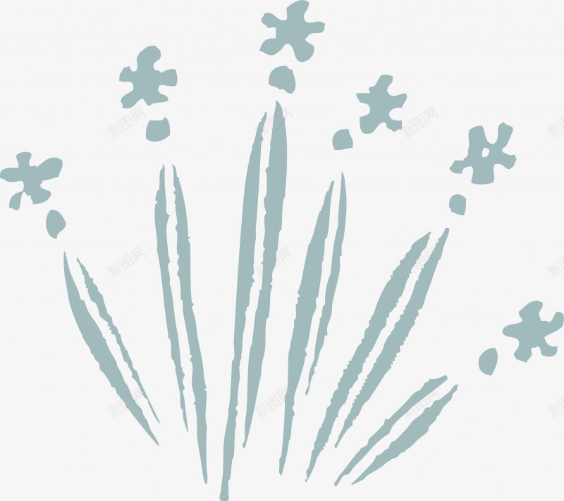 水彩灰色花朵叶子装饰图png免抠素材_88icon https://88icon.com   灰色  花朵   星星花 手绘  植物 生态  叶子 花草  水草   艺术 花艺  水彩 装饰图