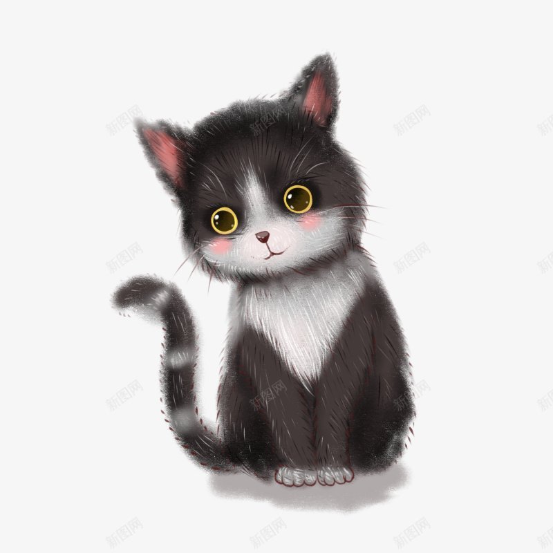 卡通插画动物可爱小猫咪宇飞视觉系列动物宠物百位电商png免抠素材_88icon https://88icon.com 一起探讨设计中的美 欢迎加入