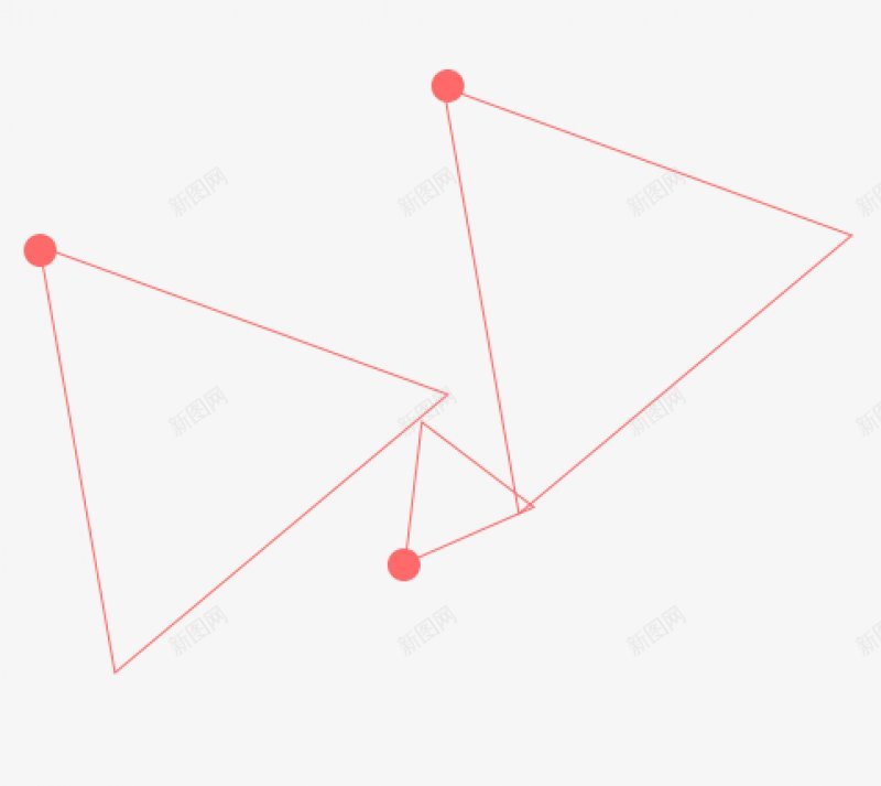 红色线条三角形素锦装饰png免抠素材_88icon https://88icon.com 线条 红色 几何图 三角形 矢量 素材装饰