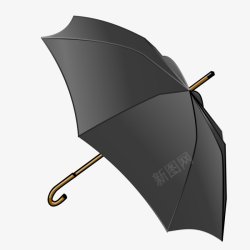 一把黑色雨伞插图素材