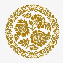 传统中式牡丹花样式装饰图画素材