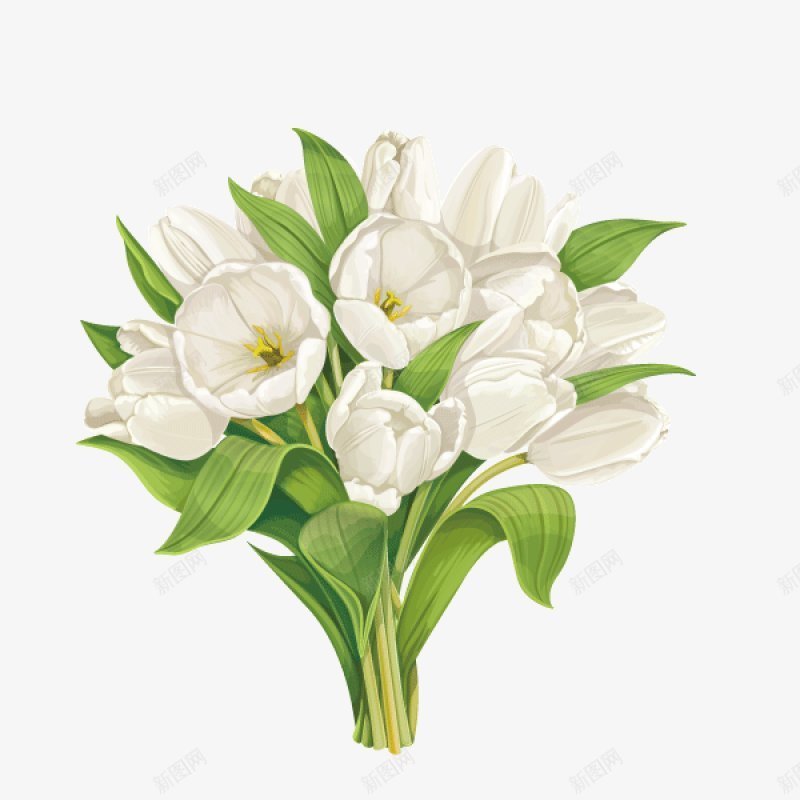 手绘白色花朵PNS透明底png免抠素材_88icon https://88icon.com PNS透明底 手绘白色花朵