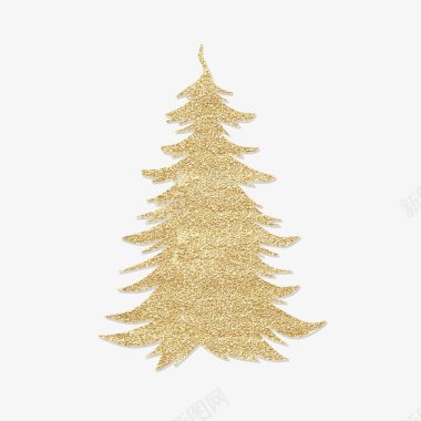 金色金色圣诞树WJ丶ChristmasMaterial图标图标