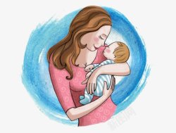 温情妇女节母亲节手绘人物高清图片