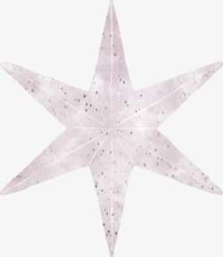 手绘水彩浅紫色星星装饰点缀素材