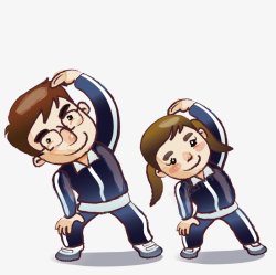 父女父亲节父爱父亲与女孩童年小女孩感恩插画卡通手绘素材