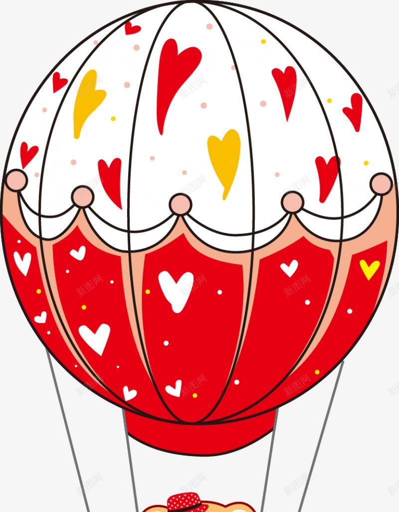 卡通浪漫手绘热气球图PSDpsd源文件透明底png免抠素材_88icon https://88icon.com 幸运小7 气球氢气球 海量尽在 透明底