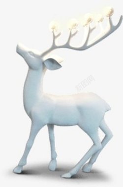 手绘圣诞节驯鹿装饰元素素材