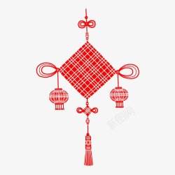 春节挂饰红色中国结吊坠新年装饰素材
