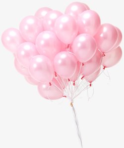 粉色气球可爱PNS透明底素材