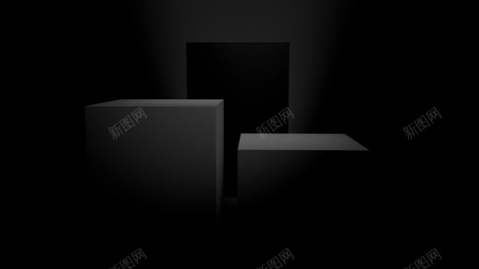 黑色质感立体空间黑色黑色黑金平面包装创背景