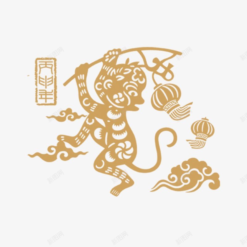 猴年吉祥剪纸新年透明悬浮小双十一双十二99png免抠素材_88icon https://88icon.com 99大促 免扣 剪纸 双十二 新年 新风尚 春夏焕新 猴年吉祥 秋冬焕新 透明免扣悬浮小双十一