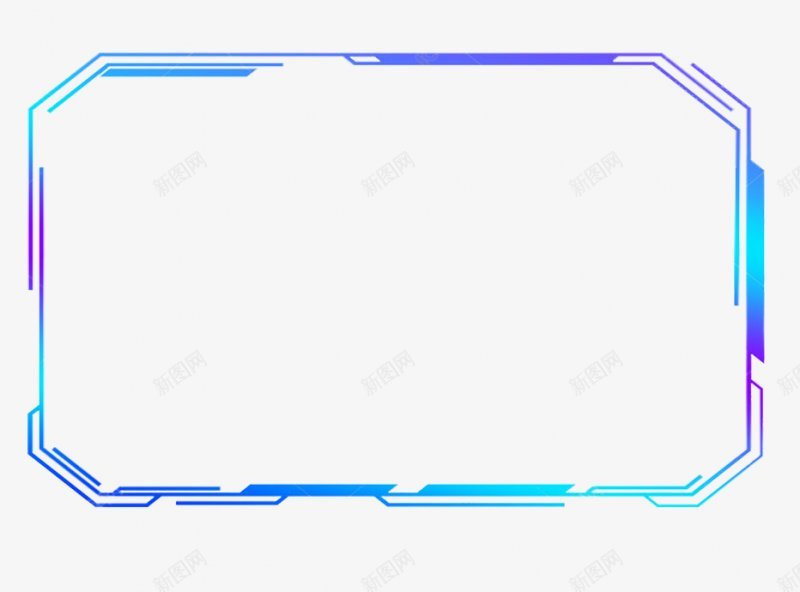 科技炫彩人工智能科技框未来科技人工智能不规则边框设png免抠素材_88icon https://88icon.com 科技炫彩